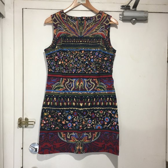DESIGUAL SLEEVELESS MIDI DRESSES SIZE 42 - Picture 2 of 6